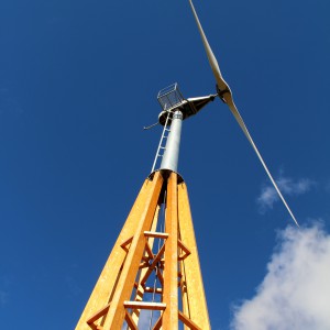 Dalifant small wind turbine 11 kW on a wooden tower